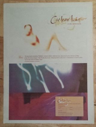 Cocteau Twins Milk & Kisses 1996 Press Advert Full Page 27 X 38 Cm Mini Poster