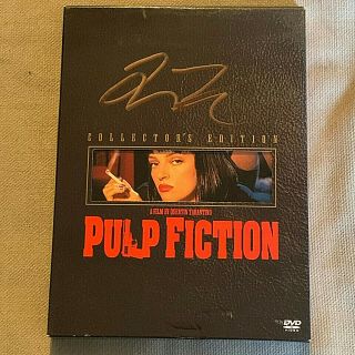 Quentin Tarantino Autographs " Pulp Fiction " Very Rare Collector Edition Dvd Set