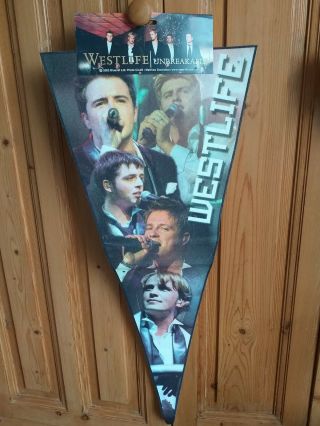 Westlife Pendant Flag Official Unbreakable Tour 2003 Merchandise Memorabilia