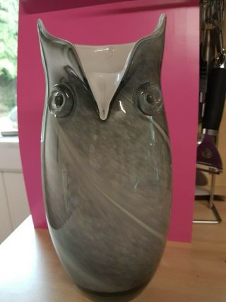 Murano Large Glass Owl Vase 3 Kilos