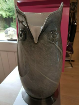 Murano large glass owl vase 3 kilos 2