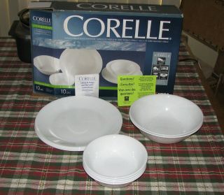 Corelle Livingware Winter Frost White 10 Piece Dinnerware