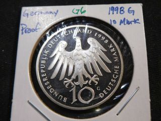 Gr6 Germany 1998 - G 10 Marks Hildegard Von Bingen Proof