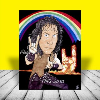 Ronnie James Dio " Rainbow In The Dark " Poster Art,  Artist Signed,  Black Sabbath
