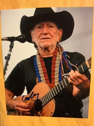 Country Music Legend Willie Nelson Signed Autographed 8x10 Photo RARE HOT 2