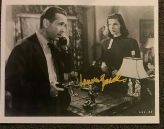 Lauren Bacall Signed Autographed Photo.  Humphrey Bogart.  Key Largo.  Big Sleep.