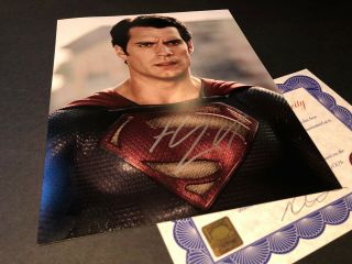Henry Cavill Superman Hand Signed 10 X 8 Photo - Autograph &