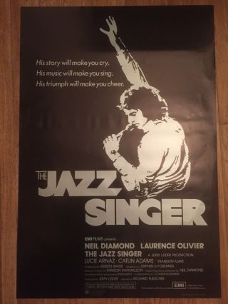 The Jazz Singer 1980 British Uk Film Poster Neil Diamond