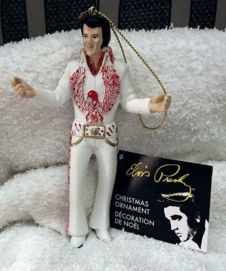 Elvis Presley Red Phoenix Jumpsuit Christmas Ornament W Tags