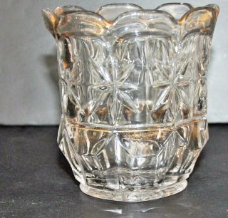 Vintage 1910 Spooner Old Glory Gold Mirror Star Martinsville Glass 1910