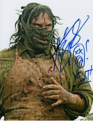 Andrew Bryniarski Autograph 11x14 Photo Texas Chainsaw Massacre Signed Zobie