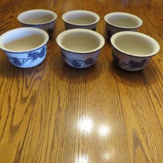 Set Of 6 Northwoods Home & Garden Party Pinecone Bowls Euc Made In Usa 2004