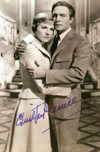 Christopher Plummer Signed Autographed Photo.  The Sound Of Music.  Julie Andrews.