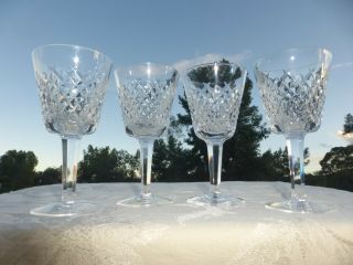 Gorgeous Set Of 4 Waterford Crystal " Alana " Claret Wine Glasses 5 7/8 "
