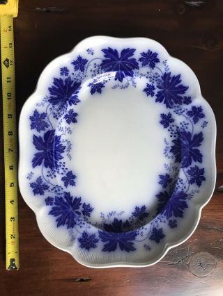 Gefle Sweden Vinranka Percy Flow Blue Oval Serving Platter 13 " Vintage Porcelain