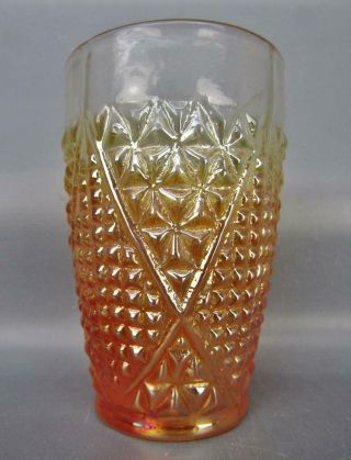 Jain of India SPICE GRATER Scarce Marigold Foreign Carnival Glass Tumbler 6309 2