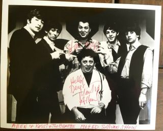 Marty Allen & Steve Rossi Dual Autographed Beatles Photo (ed Sullivan Show) 1964