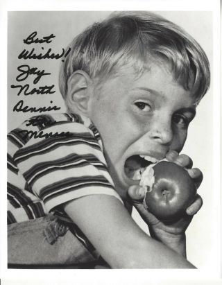 Dennis The Menace Jay North Autographed 8x10 Photo