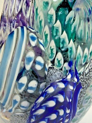 Gorgeous Signed Studio Art Glass Magnum Underwater Paperweight Hawell