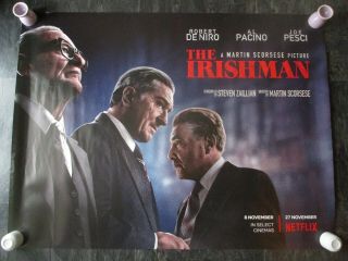 The Irishman Uk Movie Poster Quad Double - Sided 2019 Netflix Poster