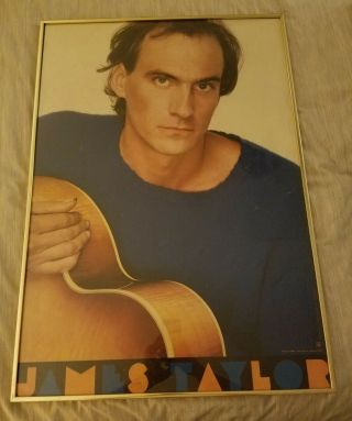 James Taylor Poster Vintage 1981 23.  5 " X 34 " Columbia Records P - 37009/a