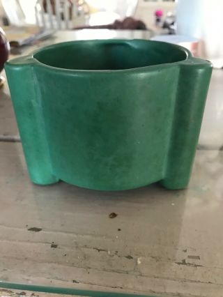 Roseville Matte Green Arts and Crafts Pottery Buttressed Vase 2