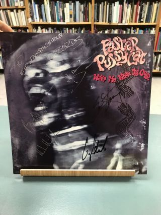 Faster Pussy Cat Signed Autographed Signature 12 " X 12 " Promo 1989