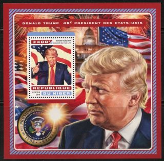 Niger 2016 Donald Trump 45th President Of The Us Imprf Souvenir Sheet Nh