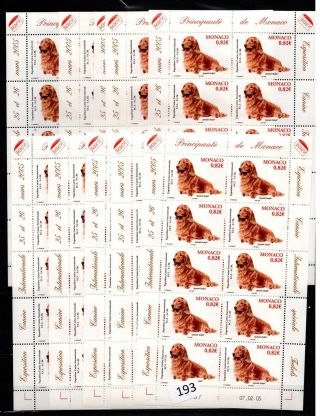 /// 10x Monaco - Mnh - Pets - Animals - Dogs - 2005 - 100 Stamps - Face Value 82€