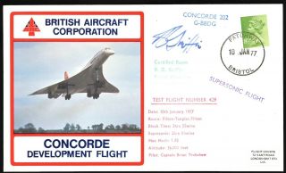 10.  1.  77 Bac Concorde Development Flt 429 Griffin Signed Cover_filton - Tangier - Rt