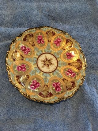 Nippon Decorator Plate (royal),  9 - 1/4 " Diamater,  Signed,  No Damage