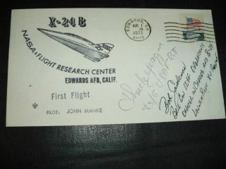 X - 24b Cover Orig.  Signed Chuck Yeager/gardenas,  Space