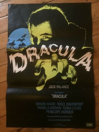 Dracula 1974 British Horror Film Poster Jack Palance