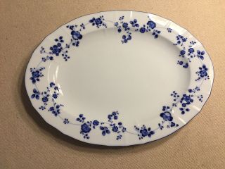Noritake " Elegance In Blue " Oval Serving Platter 14 1/4 " X 10 1/2 "