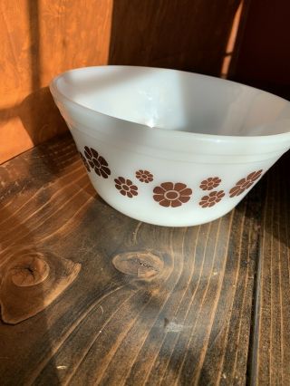 Vintage Federal Glass Double Daisy Flower Mixing Bowl 7 Inch