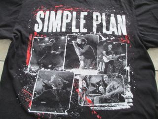 Simple Plan Get Your Heart On 2012 Canadian Tour Black T Shirt Size M Medium