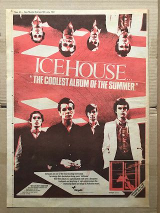 Icehouse Coolest Album Of The Summer Poster Sized Music Press Advert Fr