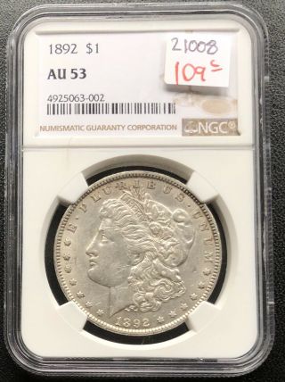 1892 Morgan Dollar Pcgs Au 53 Silver $1 21008