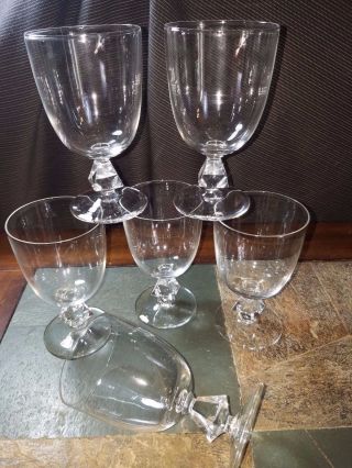 Bryce " Aquarius " Clear Water Goblets Glasses 5 3/4 "