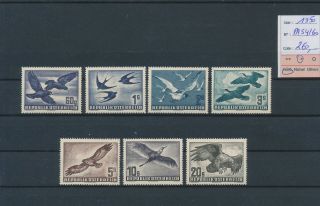 Lk93769 Austria 1950 Airmail Birds Fine Lot Mh Cv 260 Eur