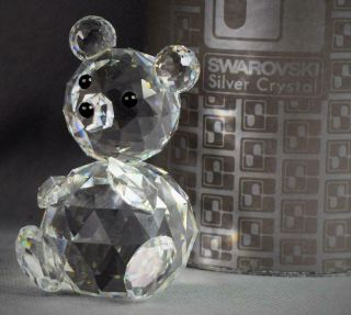 Swarovski Retired Austrian Crystal Teddy Bear Hand Cut Glass Boxed 7637nr075