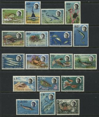 British Indian Ocean Territory Qeii 1968 Complete Set O.  G.