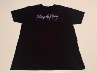 Prince Purple Rain Men’s Black T - Shirt - Large