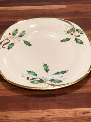 Lenox Holiday Nouveau Square Plate,  24k Gold Trim 10 3/4 " In
