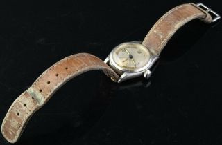 Rarevintage Ww2 Era Rolex Oyster Stainless Steel Mens Wrist Watch Two - Tone Dial