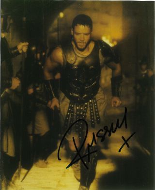 Russel Crowe - Movie Gladiator - Orig Signature Autographed 8x10 Photo -