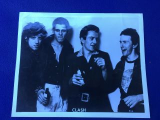8 " X 10 " Vintage Photo Punk Music The Clash Drinking Beer Has Tape Scars 3856