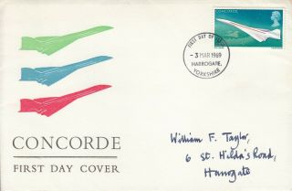 N3376 Concorde 3 March 1969 Fdc Limited 23 / 30 Private Produced William Taylor