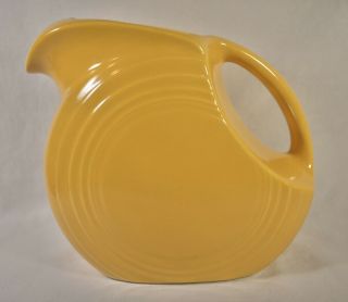 Fiesta Disc Water Pitcher Yellow Hlc Vintage