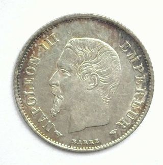 France 1854 - A Silver 20 Centimes Choice Uncirculated